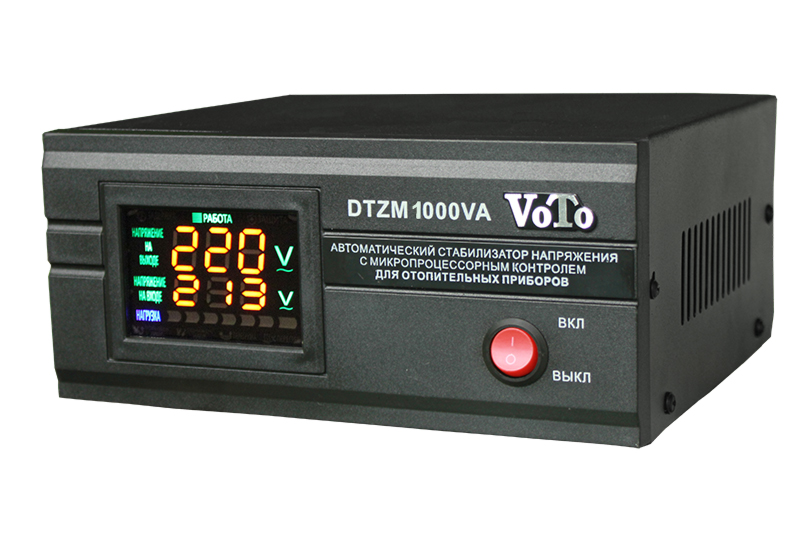 Стабилизатор напряжения VOTO DTZM 1000VA Black
